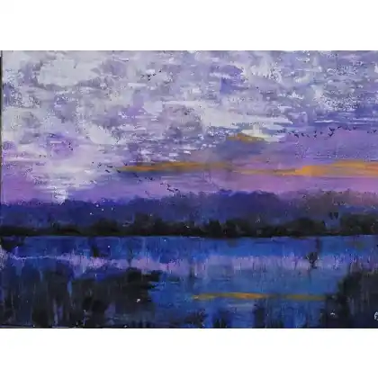 Poranek, obraz akrylowy na płótnie 70x50x2 cm Popularny