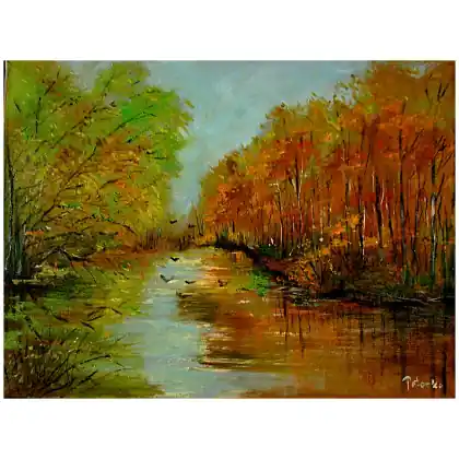 Nad wodą obraz olejny 30cm-40cm Ostatnie sztuki