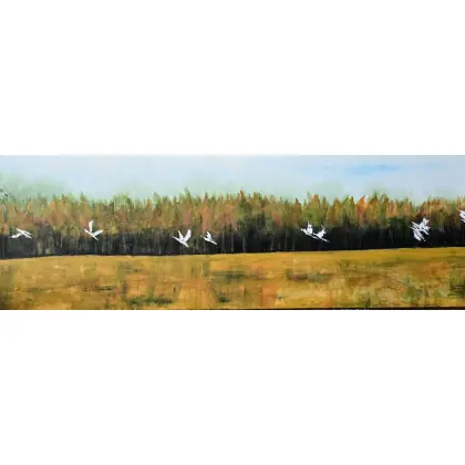 Obraz akrylowy na płótnie, 120x40x2cm. PODLASKIE GRANICE Szybka dostawa