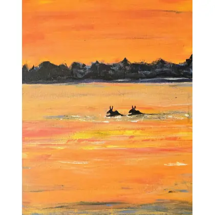 Podlaska Przeprawa, obraz na płótnie 50x40x2 cm. Kup teraz