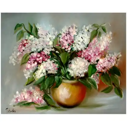 Zniżka Bzy majowe obraz olejny 45cm-55cm