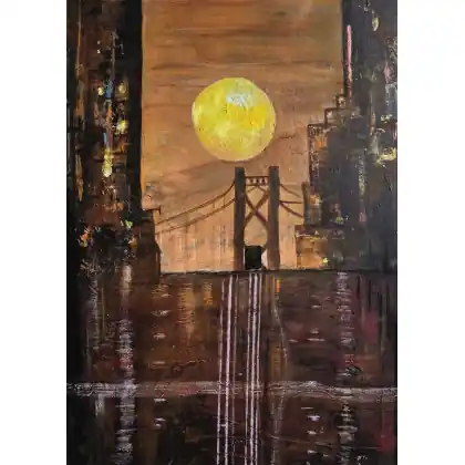 Obraz akrylowy na płótnie, 80x60x2 cm, pt.San Francisco sunrise Szybka dostawa