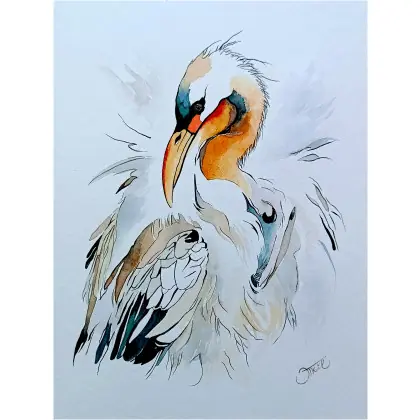 Spojrzenie poza kształt, Akwarela 24x32 cm Nowość
