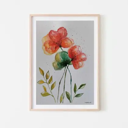 Zniżka Kwiaty-akwarela formatu 25/18 cm
