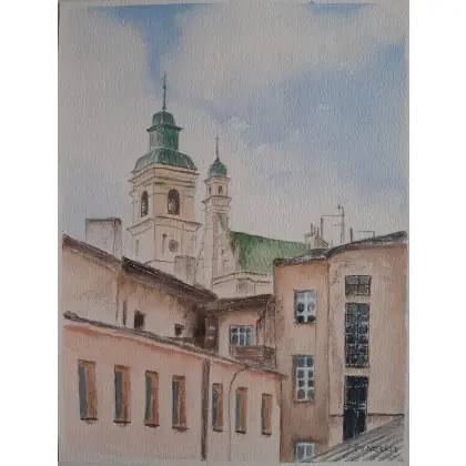 Stary Lublin, Akwarela Premium