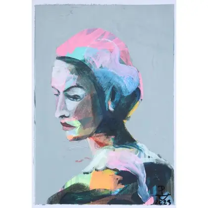 Jej portret, olej, akryl, 21 x29,7cm Tylko dziś