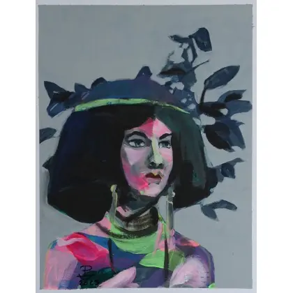 Najlepsza cena Kapłanka Kama, akryl, 30 x 40 cm