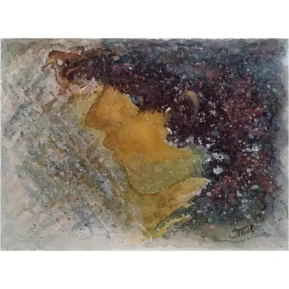 Bezpieczna płatność Księżycowy pocałunek, Akwarela 24 x 32 cm.