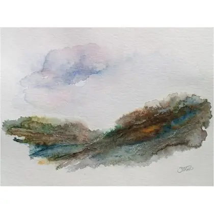 Krajobraz, Cisza, Akwarela 24 x 32 cm. Najlepsza cena