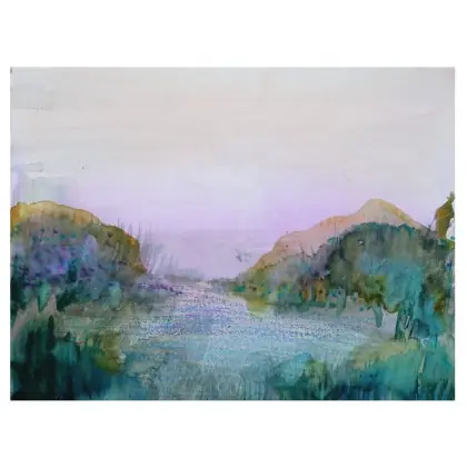 Świt na mokradłąmi 40x30cm akwarela Kup online