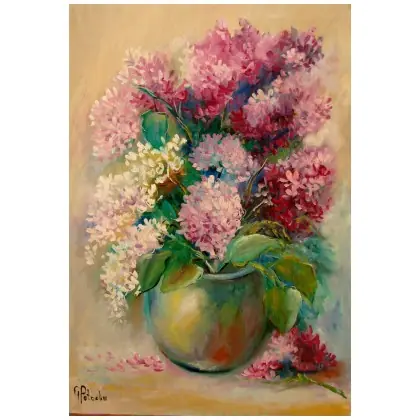 Bzy w bukiecie obraz olejny 56-39cm Premium