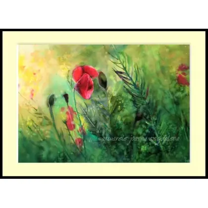 Najlepsza cena Mów do mnie.. -akwarela w oprawie 50 cm x 70 cm