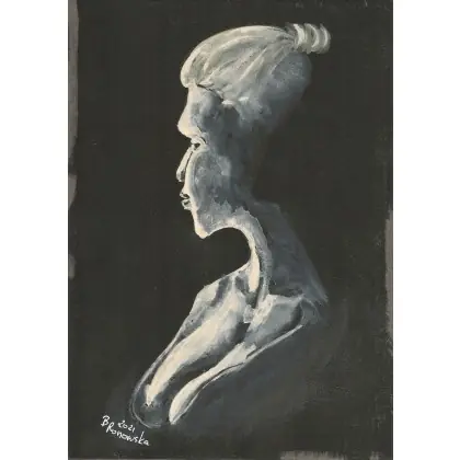 Premium Portret zamyślonej kobiety