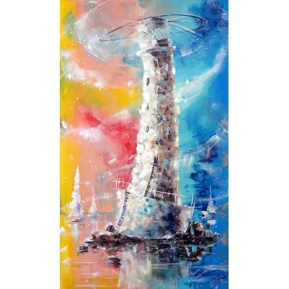 Zniżka Latarnia morska Bishop Rock. Giclee