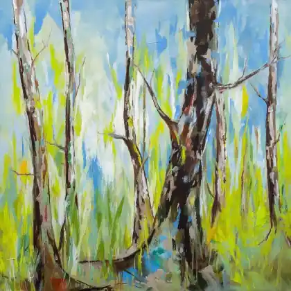 Popularny Forest 2- obraz 100x100 cm