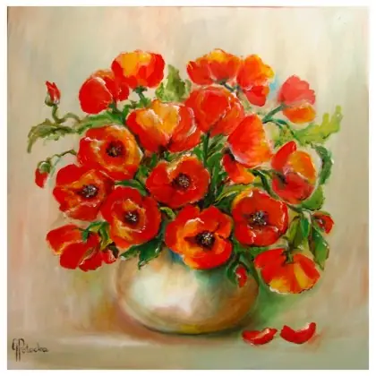 Maki obraz olejny 56,5 cm - 56,5 cm Popularny