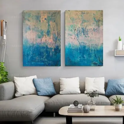 Obrazy komplet 100/70 Abstrakcja pejzaż Oferta limitowana