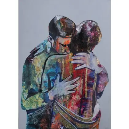 Nie przegap Kochankowie akryl, 35 x 50 cm