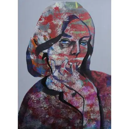 Oferta czasowa Jej portret. akryl, 35 x 50 cm