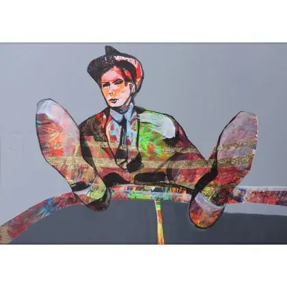 Na wozie. akryl, 35 x 50 cm Wysoka jakość