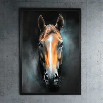 Zniżka Portret konia 1 - grafika na plakacie na A3