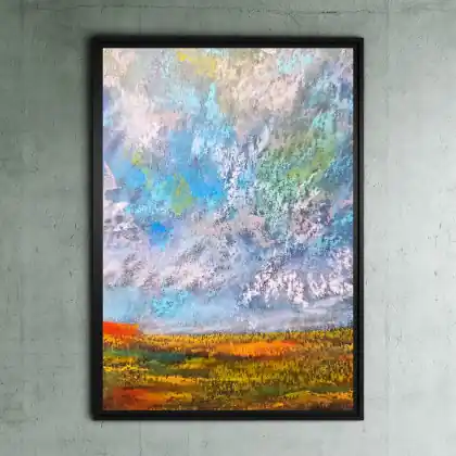 Dodaj do koszyka Plakat A3 Oddech chmur reprodukcja pasteli suchych