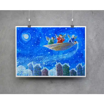 Śnieg nad miastem – Plakat Wyprzedaż