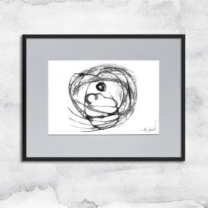 Autorska grafika z ramą - nr 36 - matka Nie przegap