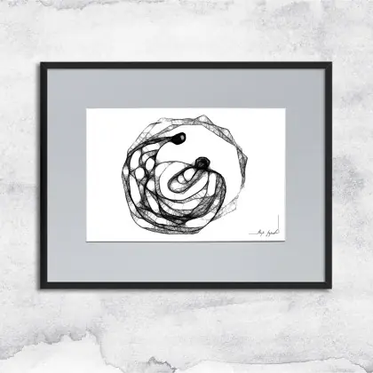 Autorska grafika z ramą - nr 52 - matka Kup online