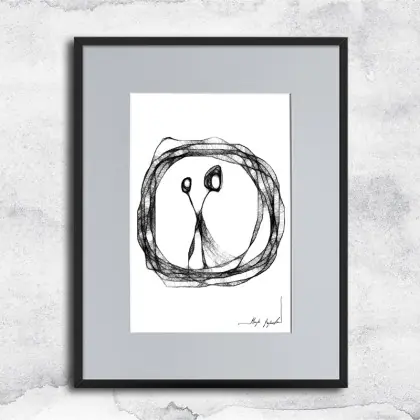 Najlepsza cena Autorska grafika z ramą - nr 77