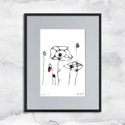 Rabat Grafika z ramą - nr 8 - maki