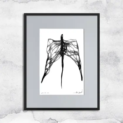 Do wyczerpania zapasów Autorska grafika z ramą (nr 127-anioł)