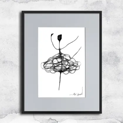 Autorska grafika z ramą (nr 88) Szybka dostawa