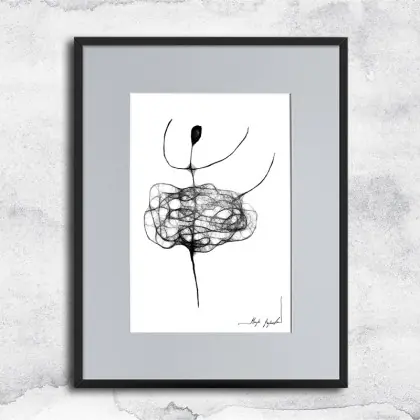 Bezpieczne zakupy Autorska grafika z ramą (nr 89)