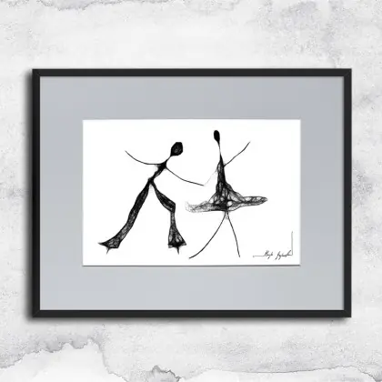 Autorska grafika z ramą - nr 102 Darmowy zwrot