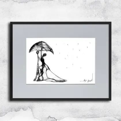 Premium Autorska grafika z ramą - nr 122