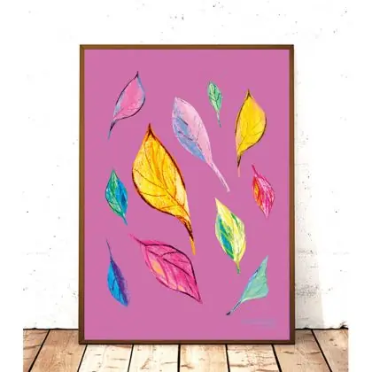 Tylko do końca tygodnia 30x40cm kolorowy plakat liście