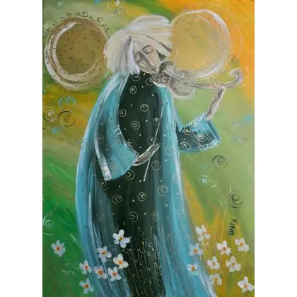 Anioł ze skrzypcami 30x42 cm Szybka wysyłka
