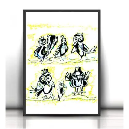 Tani 21x30 cm- ptaszki plakat dekoracyjny