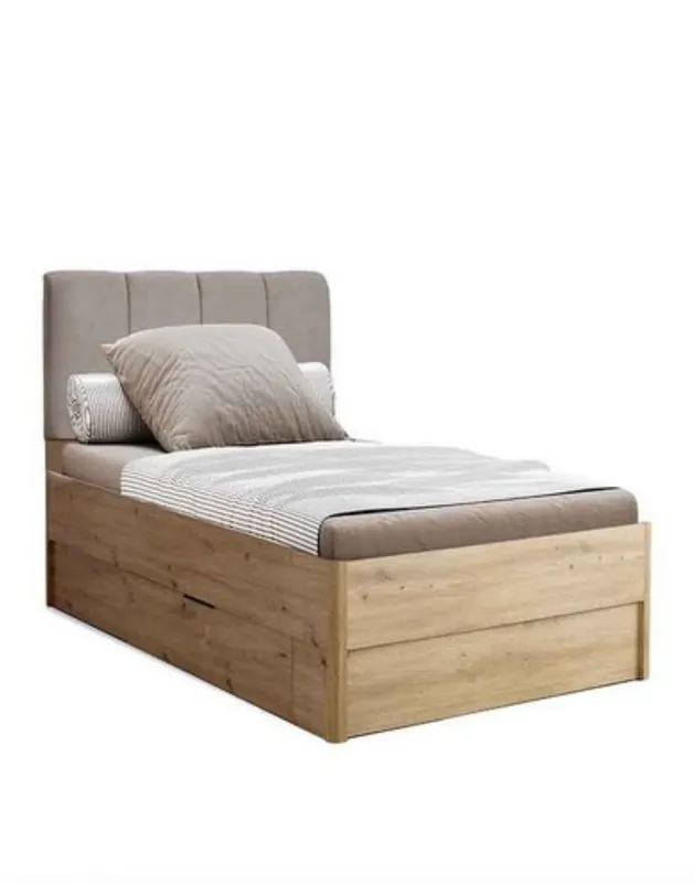 Super okazja Łóżko z tapicerowanym wezgłowiem 90x200 Teddy (TD-31-OA)
