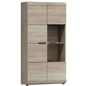 Premium Niska witryna do salonu Link C 80 cm dąb sonoma