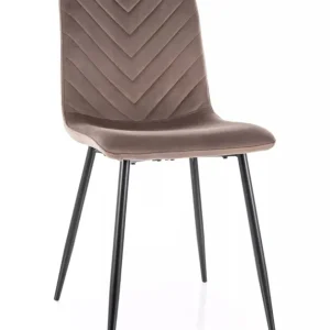 Niska cena Krzesło Daren Velvet Cappuccino