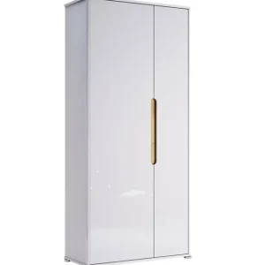 Premium Szafa do przedpokoju 90 cm biały połysk Stella (SL-122-WB)