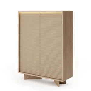 Ekspresowa dostawa Komoda wysoka Semi A LED cappuccino bolivar naturalny