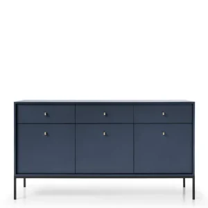 Najlepsza cena Komoda Mono granatowa z szufladami (MKSZ154), navy/black