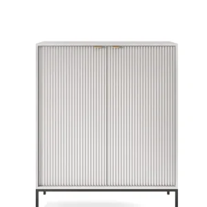 Taniej Komoda ryflowana Nova szara (K104)