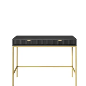 Oferta limitowana Toaletka Nova czarna (T104), konsola do przedpokoju, black/gold