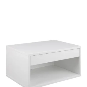 Szafka nocna wisząca Cholet, biała, czarna Oferta limitowana