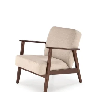 Fotel do salonu Milano 1S, retro, typu lisek, beżowy Ostatnie sztuki