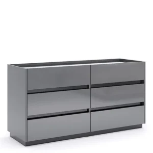 Premium Komoda z szufladami Teo szary mat (TO-66-AG)